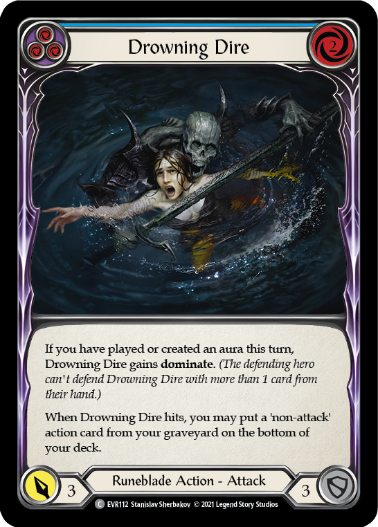 Drowning Dire (Blue) [EVR112] (Everfest)  1st Edition Rainbow Foil | Good Games Cannington