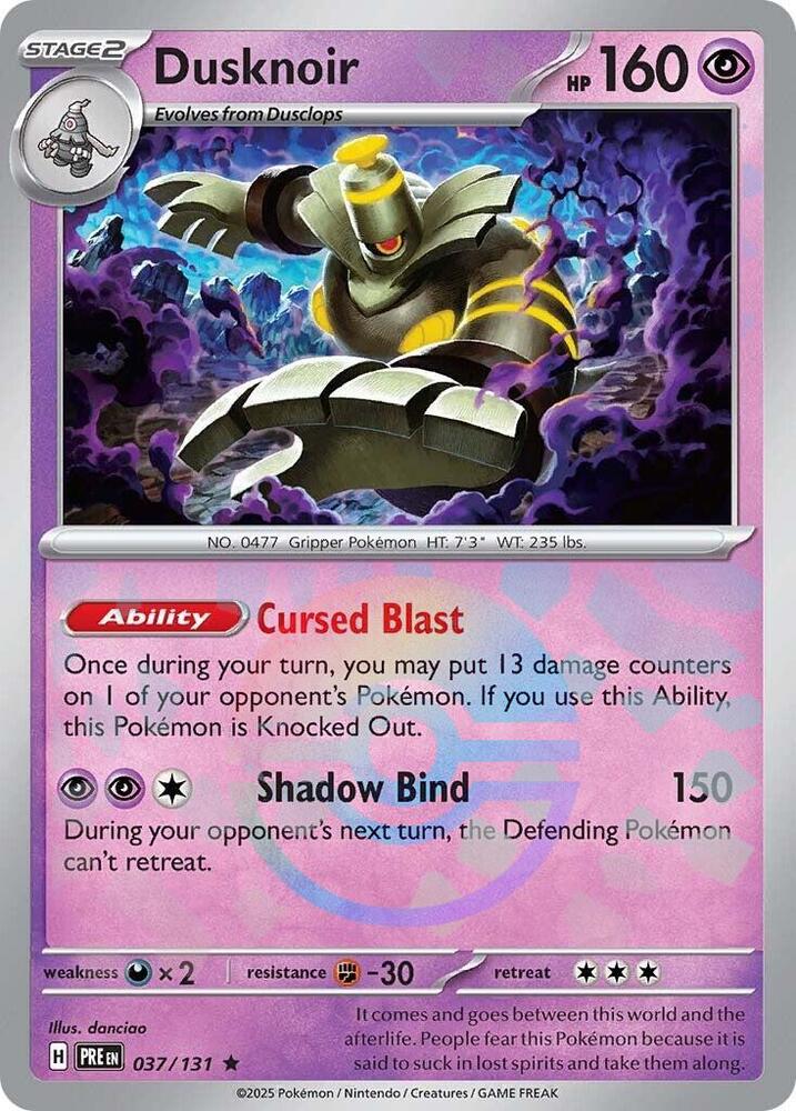 Dusknoir (037/131) (Poke Ball Pattern) [Scarlet & Violet: Prismatic Evolutions] | Good Games Cannington