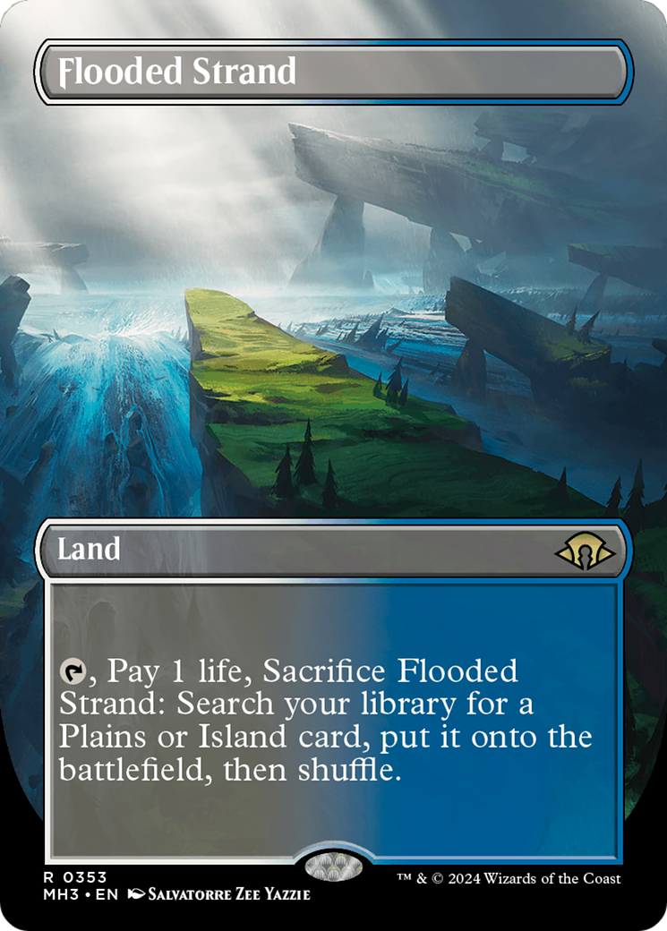 Flooded Strand (Borderless) [Modern Horizons 3] | Good Games Cannington