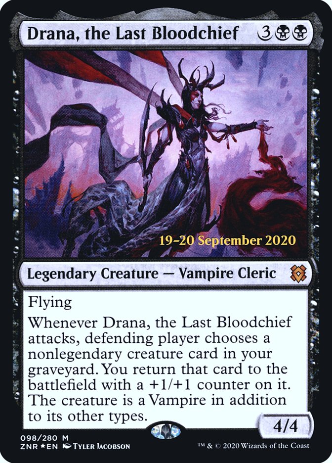 Drana, the Last Bloodchief [Zendikar Rising Prerelease Promos] | Good Games Cannington