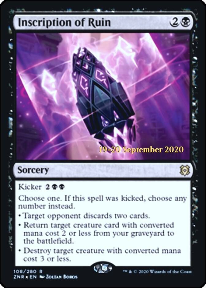Inscription of Ruin 108s/169 (Prerelease Cards)  - Foil | Good Games Cannington