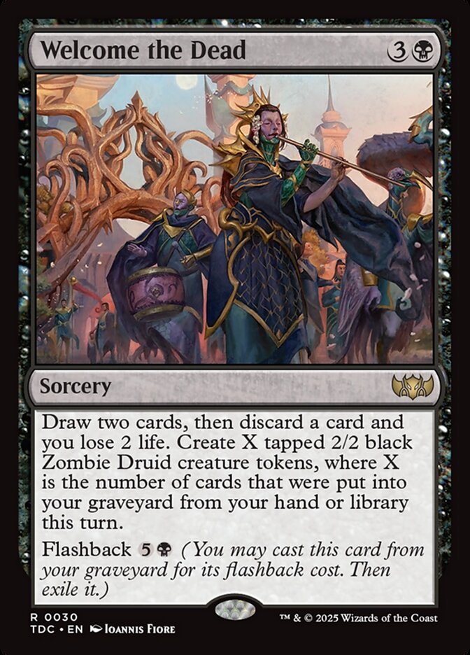 Welcome the Dead 30 (Commander: Tarkir: Dragonstorm)  | Good Games Cannington