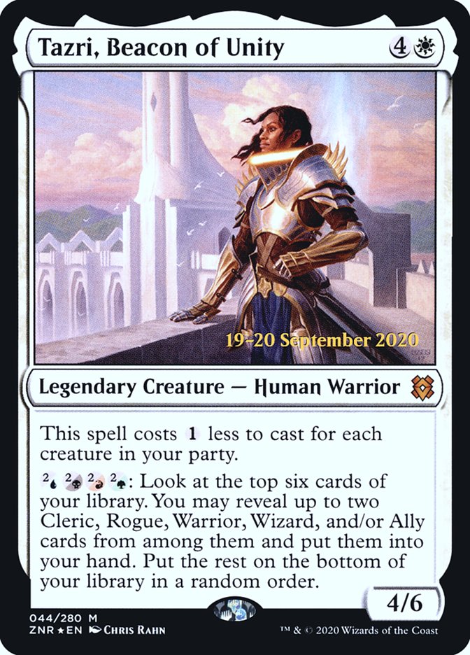Tazri, Beacon of Unity [Zendikar Rising Prerelease Promos] | Good Games Cannington