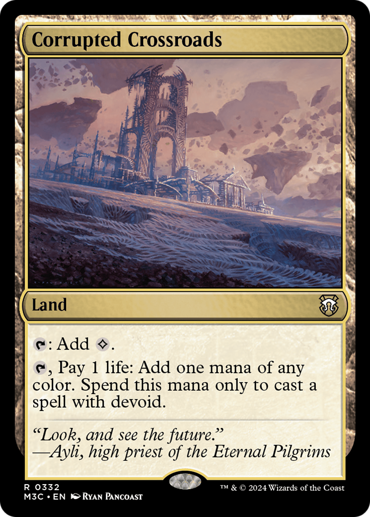 Corrupted Crossroads (Ripple Foil) [Modern Horizons 3 Commander] | Good Games Cannington