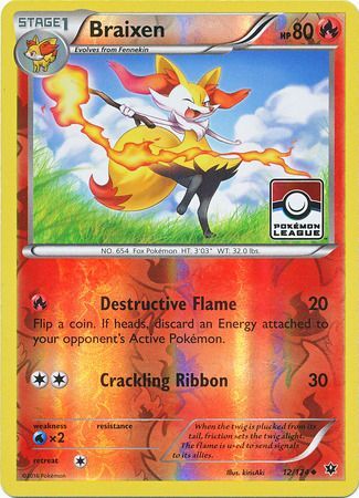 Braixen (12/124) (League Promo) [XY: Fates Collide] | Good Games Cannington