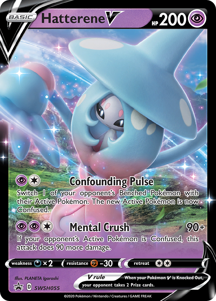 Hatterene V (SWSH055) (Jumbo Card) [Sword & Shield: Black Star Promos] | Good Games Cannington