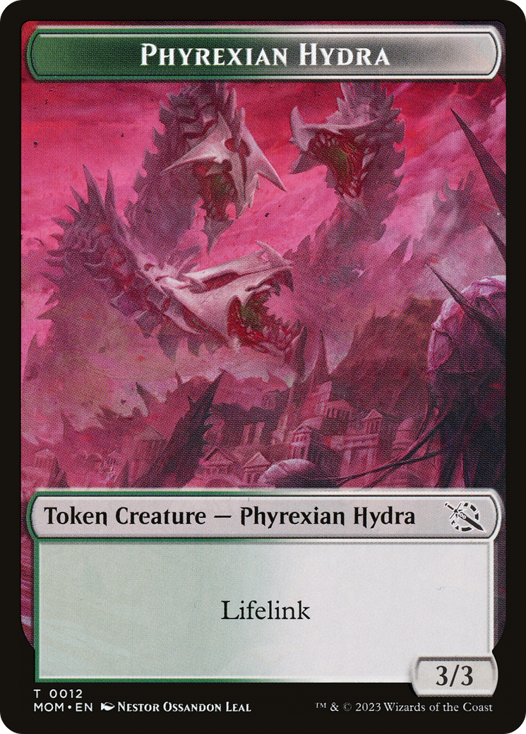 Treasure (20) // Phyrexian Hydra (12) Double-Sided Token [March of the Machine Tokens] | Good Games Cannington