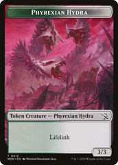 Warrior // Phyrexian Hydra (0012) Double-Sided Token [March of the Machine Tokens] | Good Games Cannington