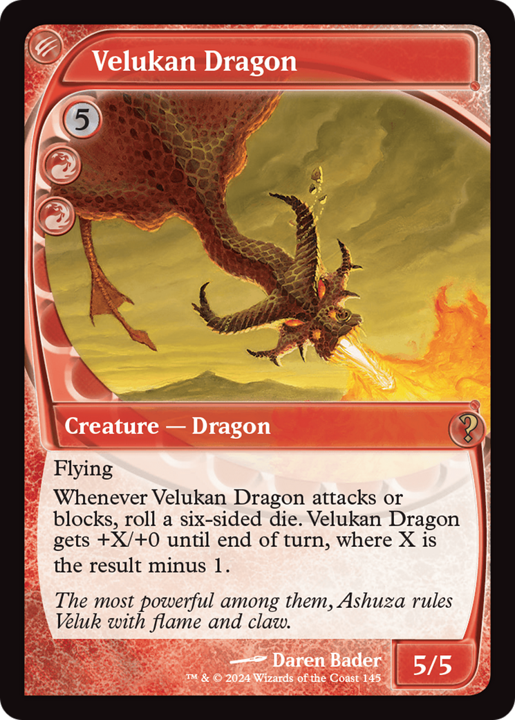 Velukan Dragon (Future Sight) [Mystery Booster 2] | Good Games Cannington