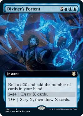 Diviners Portent Extended Art 284/62 (Commander: Adventures in the Forgotten Realms)  | Good Games Cannington