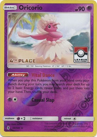 Oricorio (55/145) (League Promo 4th Place) [Sun & Moon: Guardians Rising] | Good Games Cannington