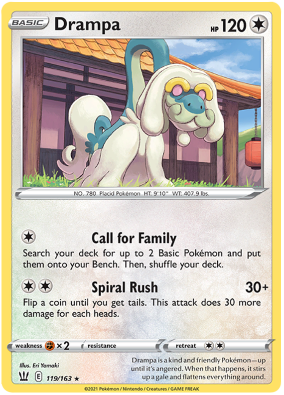 Drampa (119/163) [Sword & Shield: Battle Styles] | Good Games Cannington