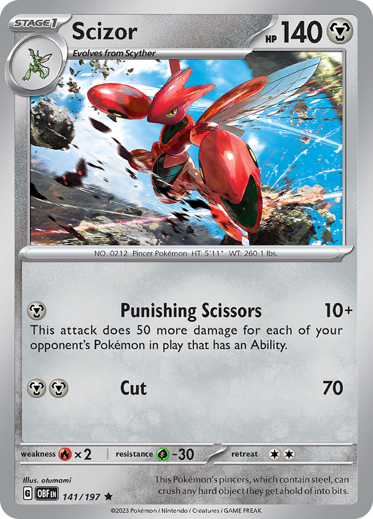 Scizor (141/197) [Scarlet & Violet: Obsidian Flames] | Good Games Cannington