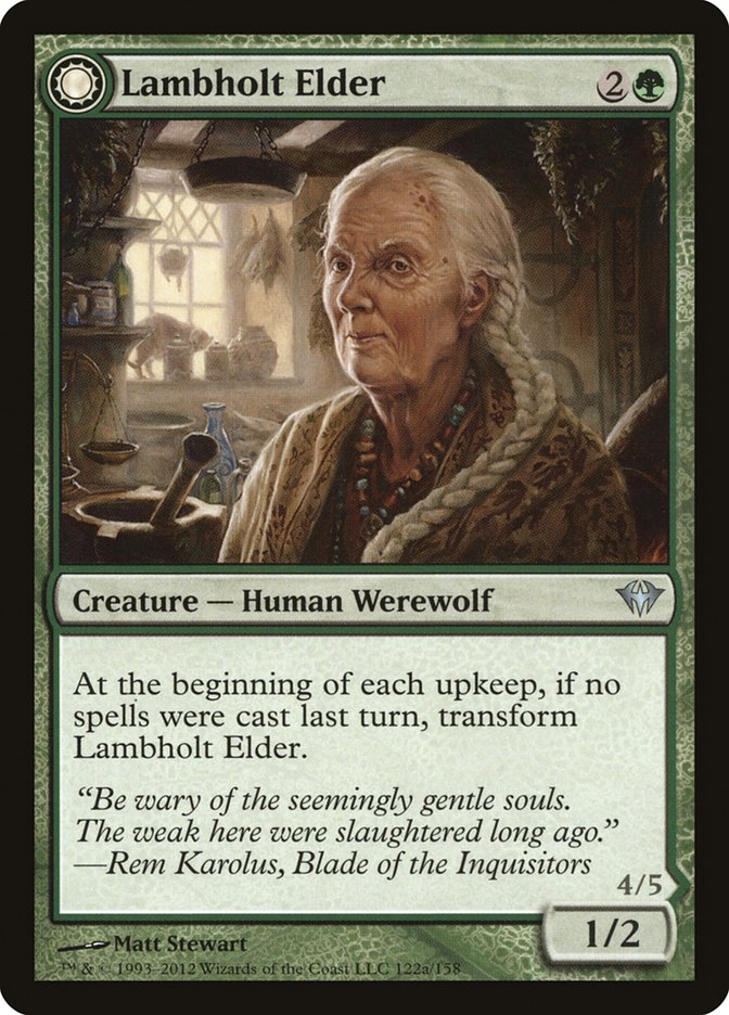 Lambholt Elder // Silverpelt Werewolf [Dark Ascension] | Good Games Cannington