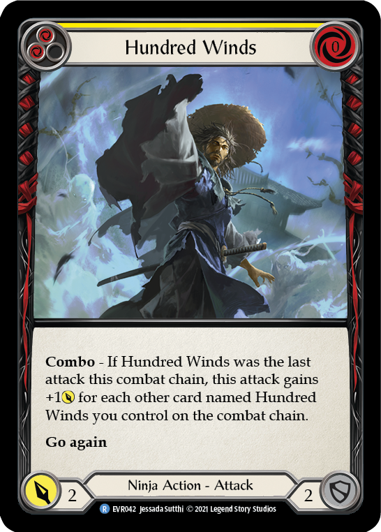 Hundred Winds (Yellow) [EVR042] (Everfest)  1st Edition Normal | Good Games Cannington