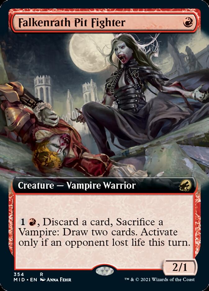 Falkenrath Pit Fighter (Extended Art) [Innistrad: Midnight Hunt] | Good Games Cannington