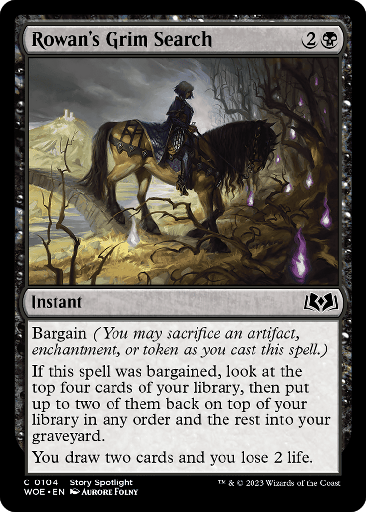 Rowan's Grim Search [Wilds of Eldraine] | Good Games Cannington