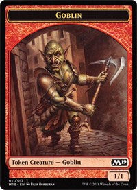 Goblin // Thopter Double-Sided Token (Game Night) [Core Set 2019 Tokens] | Good Games Cannington