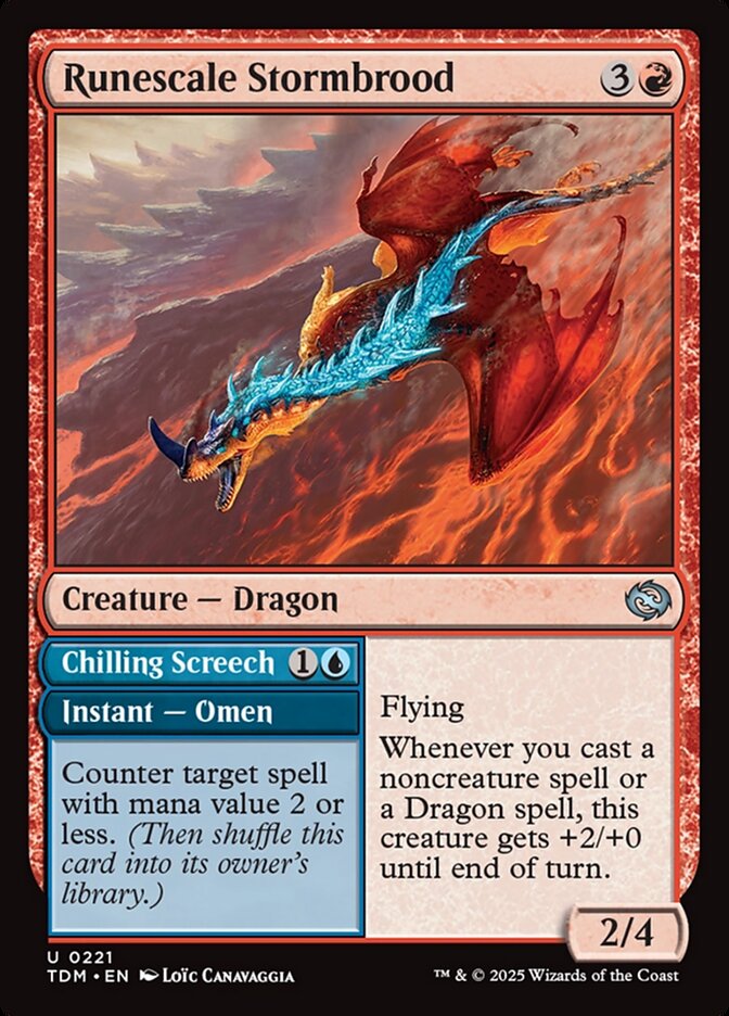 Runescale Stormbrood 221 (Tarkir: Dragonstorm)  - Foil | Good Games Cannington