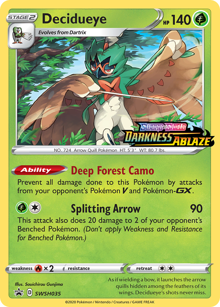 Decidueye (SWSH035) (Prerelease Promo) [Sword & Shield: Black Star Promos] | Good Games Cannington