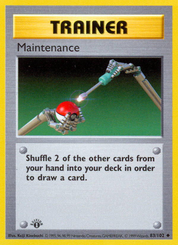 Maintenance (83/102) (Shadowless) [Base Set 1st Edition] | Good Games Cannington