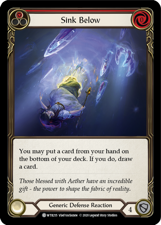 Sink Below (Red) [U-WTR215] (Welcome to Rathe Unlimited)  Unlimited Rainbow Foil | Good Games Cannington