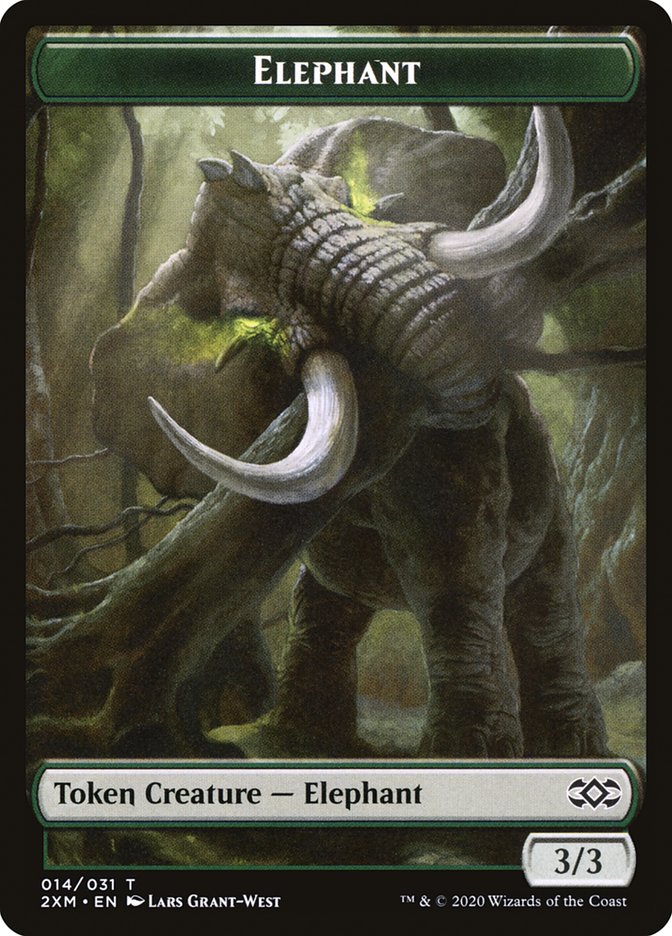 Angel // Elephant Double-Sided Token [Double Masters Tokens] | Good Games Cannington