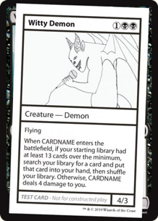 Witty Demon (2021 Edition) [Mystery Booster Playtest Cards] | Good Games Cannington