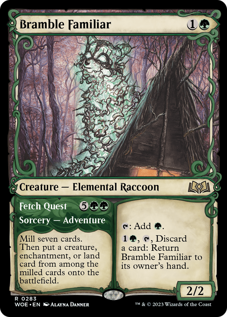 Bramble Familiar // Fetch Quest (Showcase) [Wilds of Eldraine] | Good Games Cannington