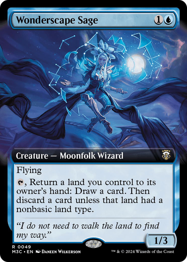 Wonderscape Sage (Extended Art) [Modern Horizons 3 Commander] | Good Games Cannington