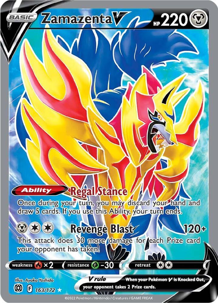 Zamazenta V 163/172 (SWSH09: Brilliant Stars)  - Holofoil | Good Games Cannington