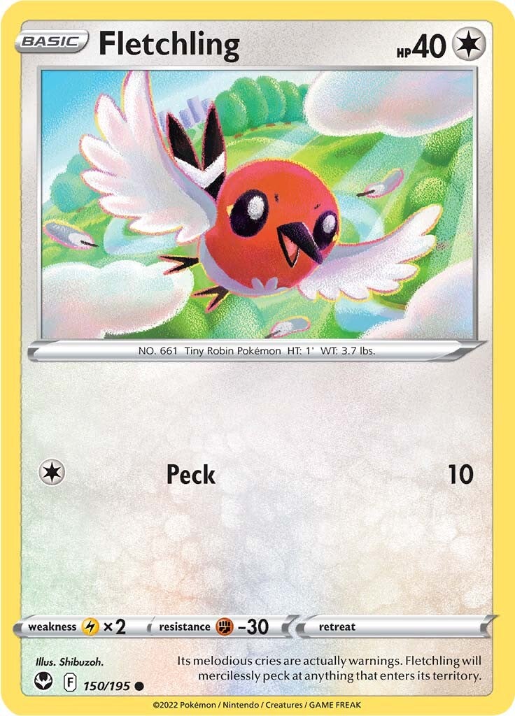 Fletchling (150/195) [Sword & Shield: Silver Tempest] | Good Games Cannington