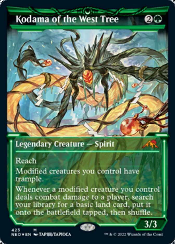 Kodama of the West Tree (Showcase) (Foil Etched) [Kamigawa: Neon Dynasty] | Good Games Cannington