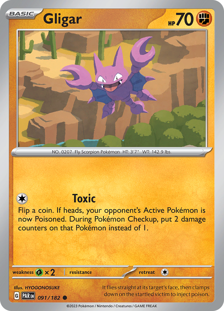 Gligar (091/182) [Scarlet & Violet: Paradox Rift] | Good Games Cannington