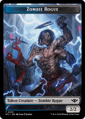 Zombie Rogue // Plot Double-Sided Token [Outlaws of Thunder Junction Tokens] | Good Games Cannington