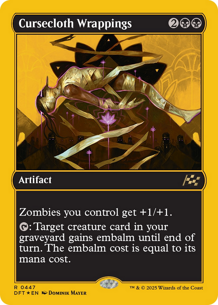 Cursecloth Wrappings (First-Place Foil) [Aetherdrift] | Good Games Cannington
