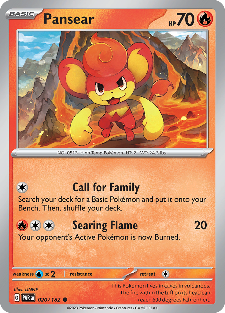 Pansear (020/182) [Scarlet & Violet: Paradox Rift] | Good Games Cannington