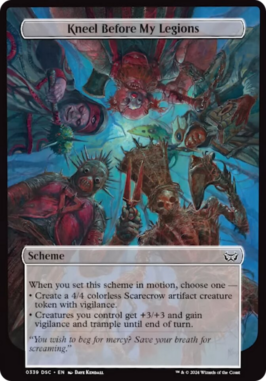 Kneel Before My Legions (Full Art) [Duskmourn: Archenemy] | Good Games Cannington