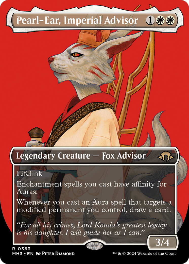 Pearl-Ear, Imperial Advisor (Borderless) [Modern Horizons 3] | Good Games Cannington