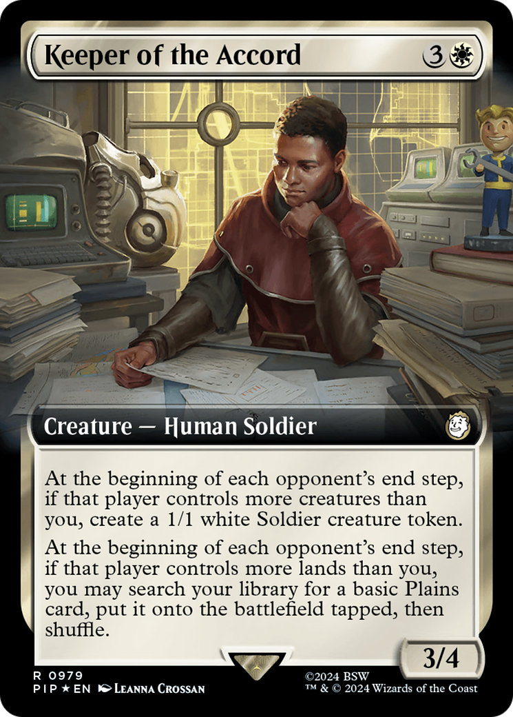 Keeper of the Accord (Extended Art) (Surge Foil) [Fallout] | Good Games Cannington