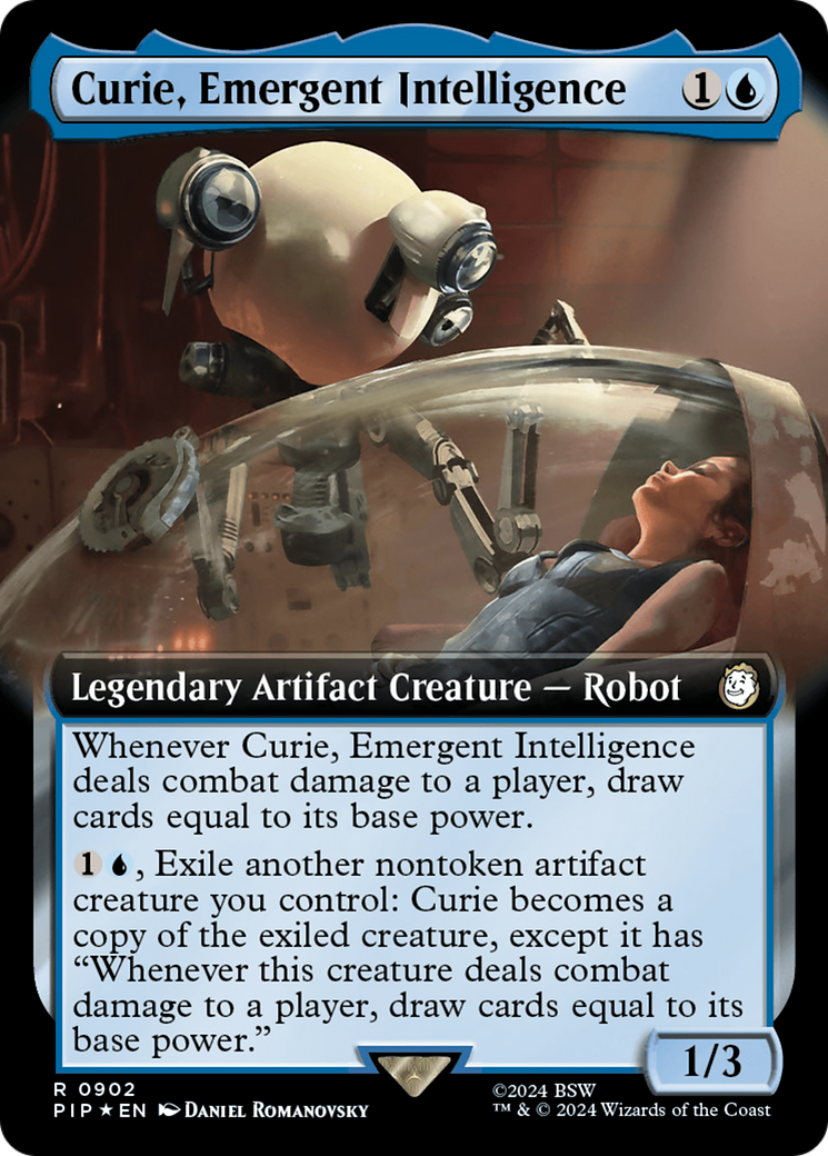 Curie, Emergent Intelligence (Extended Art) (Surge Foil) [Fallout] | Good Games Cannington