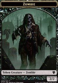 Zombie // Gold Double-Sided Token [Commander 2017 Tokens] | Good Games Cannington
