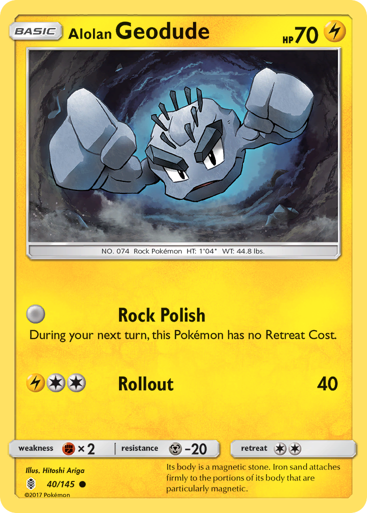 Alolan Geodude (40/145) [Sun & Moon: Guardians Rising] | Good Games Cannington