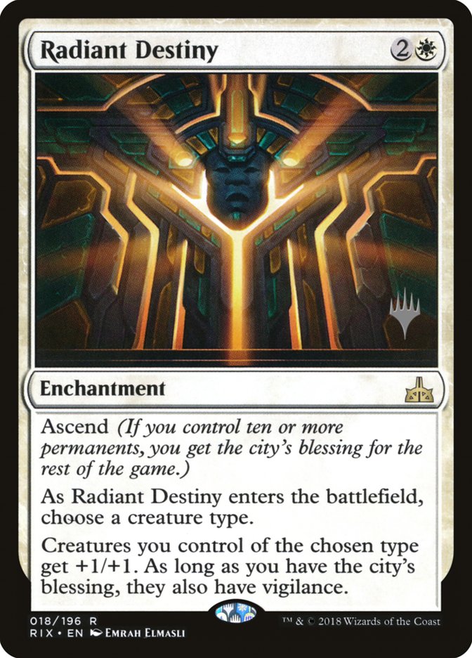 Radiant Destiny (Promo Pack) [Rivals of Ixalan Promos] | Good Games Cannington