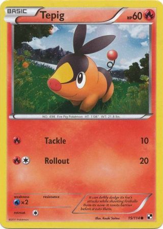 Tepig (15/114) (Cosmos Holo) [Black & White: Base Set] | Good Games Cannington