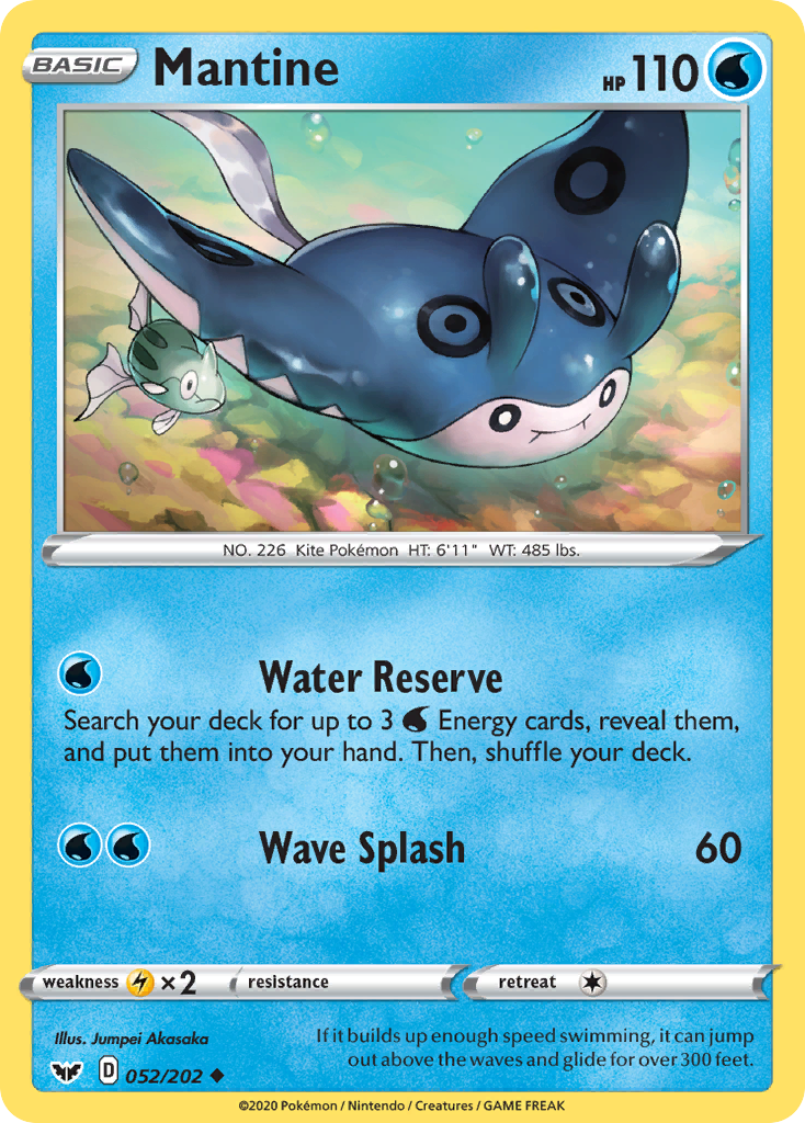 Mantine (052/202) [Sword & Shield: Base Set] | Good Games Cannington