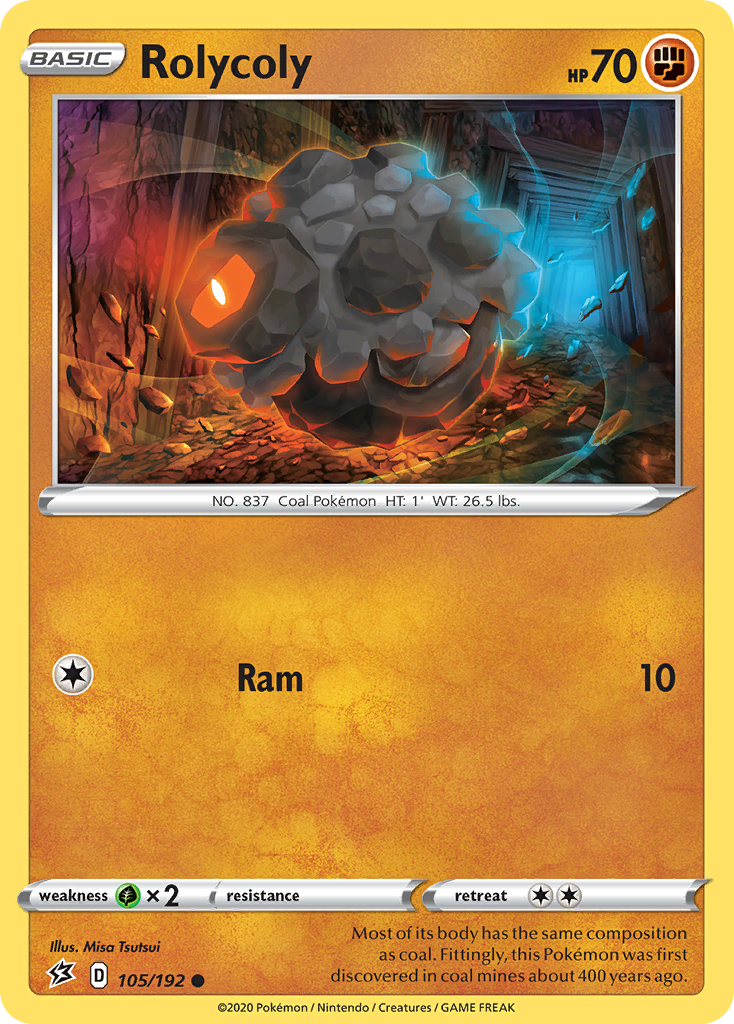 Rolycoly (105/192) [Sword & Shield: Rebel Clash] | Good Games Cannington