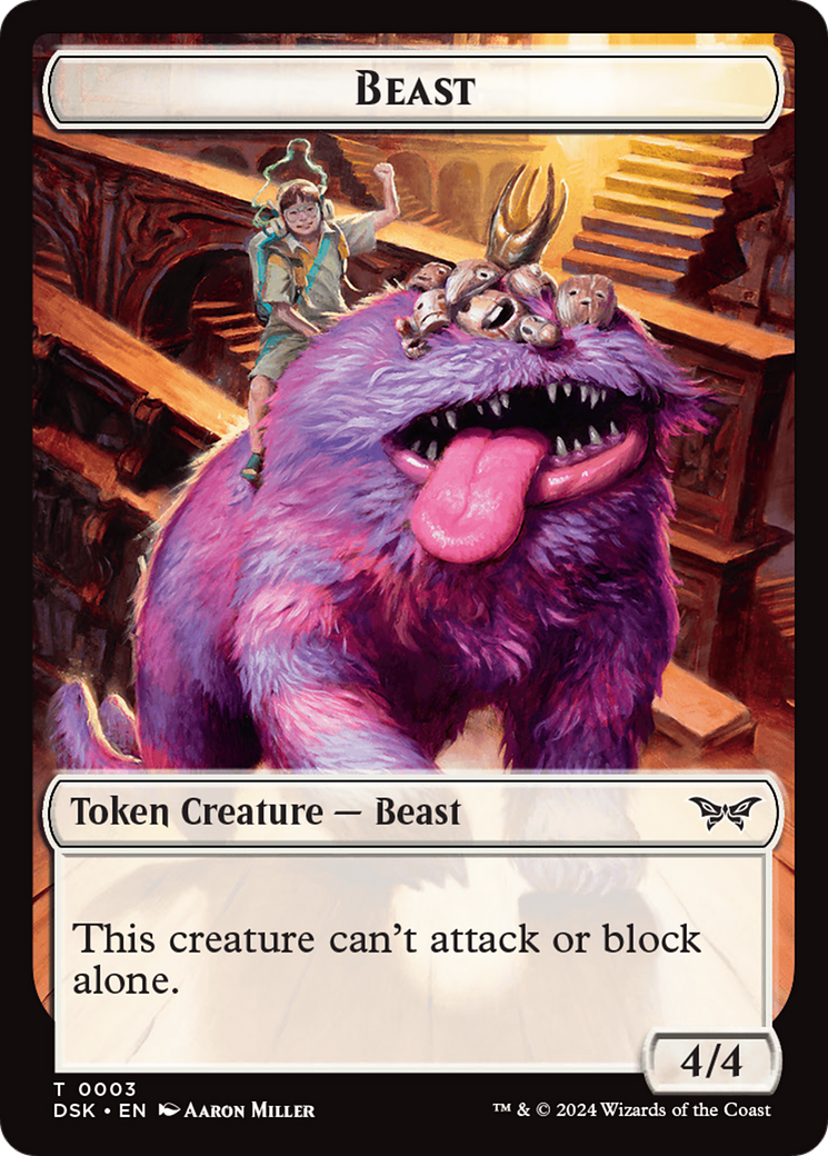 Beast Token [Duskmourn: House of Horror Tokens] | Good Games Cannington