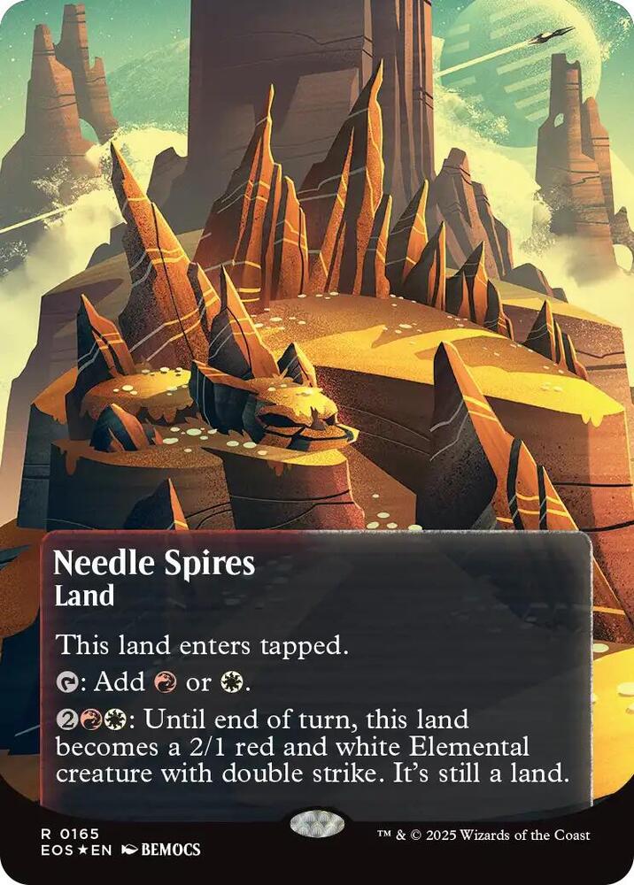 Needle Spires  165/45 (Edge of Eternities: Stellar Sights)  - Borderless Galaxy Foil | Good Games Cannington