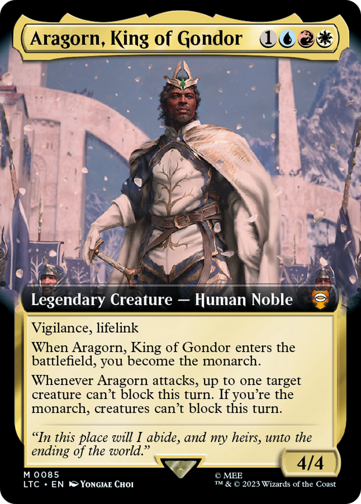 Aragorn, King of Gondor (Extended Art) [The Lord of the Rings: Tales of Middle-Earth Commander] | Good Games Cannington